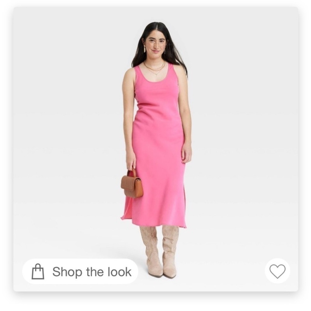 Universal Thread Vibrant Pink Midi Dress